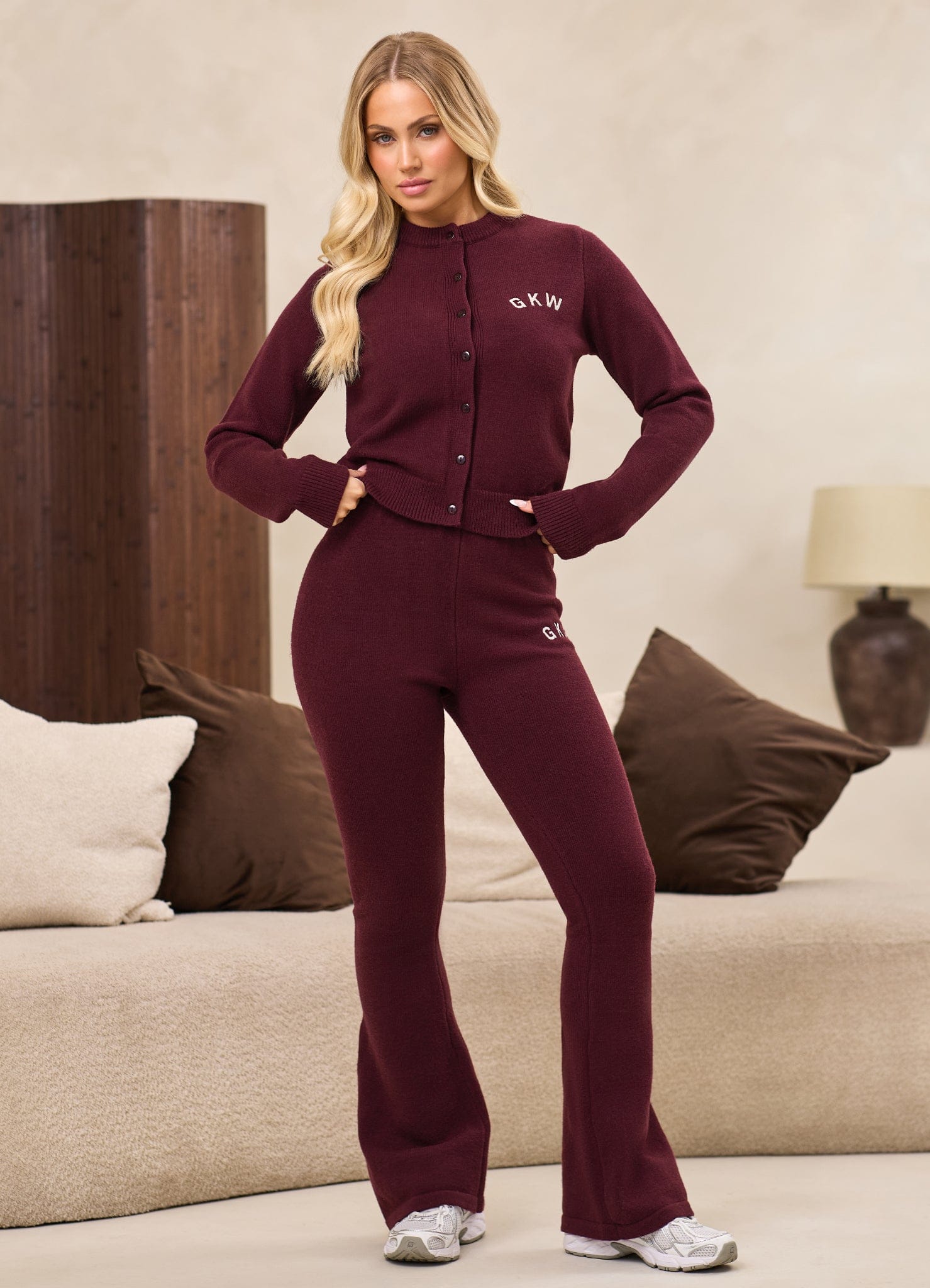 Gym King True Knit Trouser - Dark Cherry