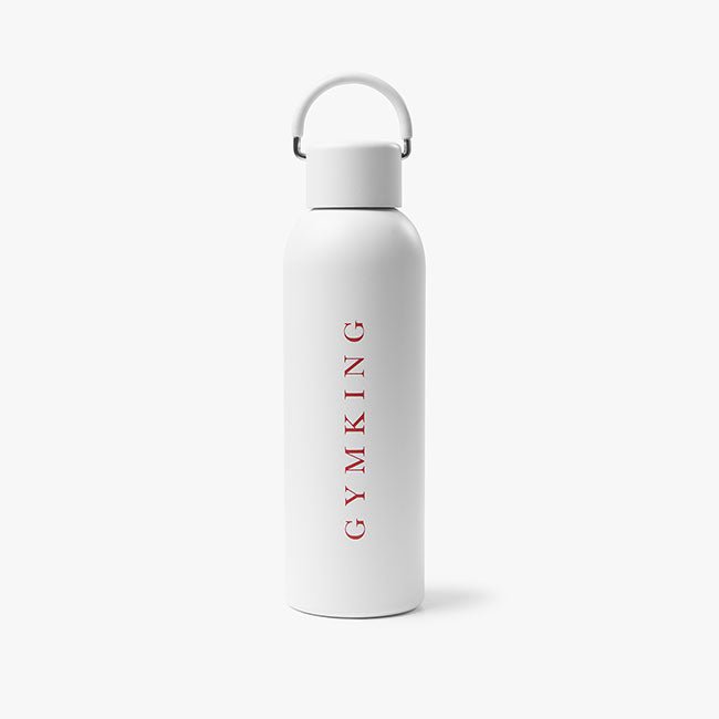 Gym King Linear Water Bottle - Cream/Chestnut