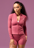 Gym King 365 Long Sleeve Full Zip Funnel - Berry