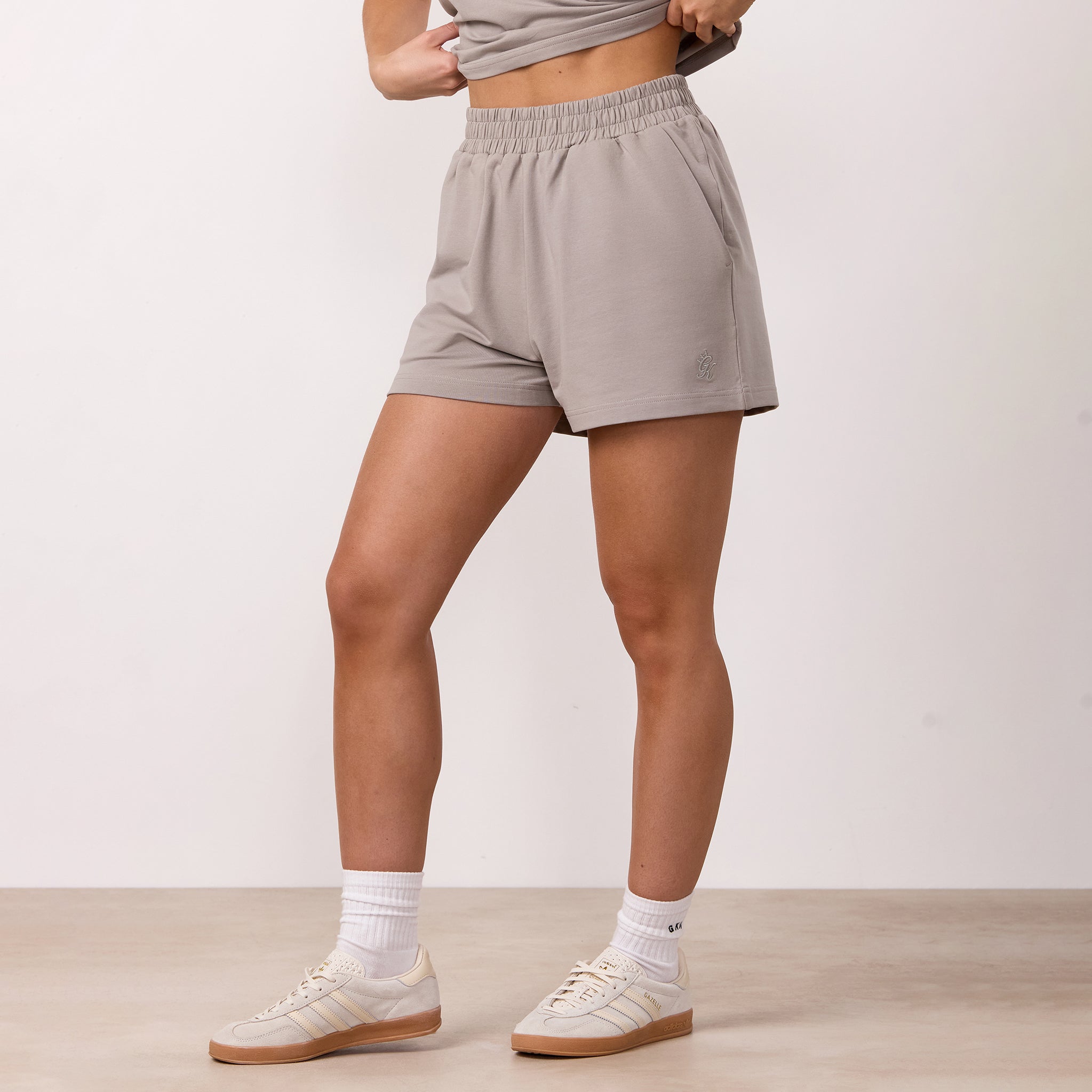 Gym King Victory Cotton Loopback Short - Taupe