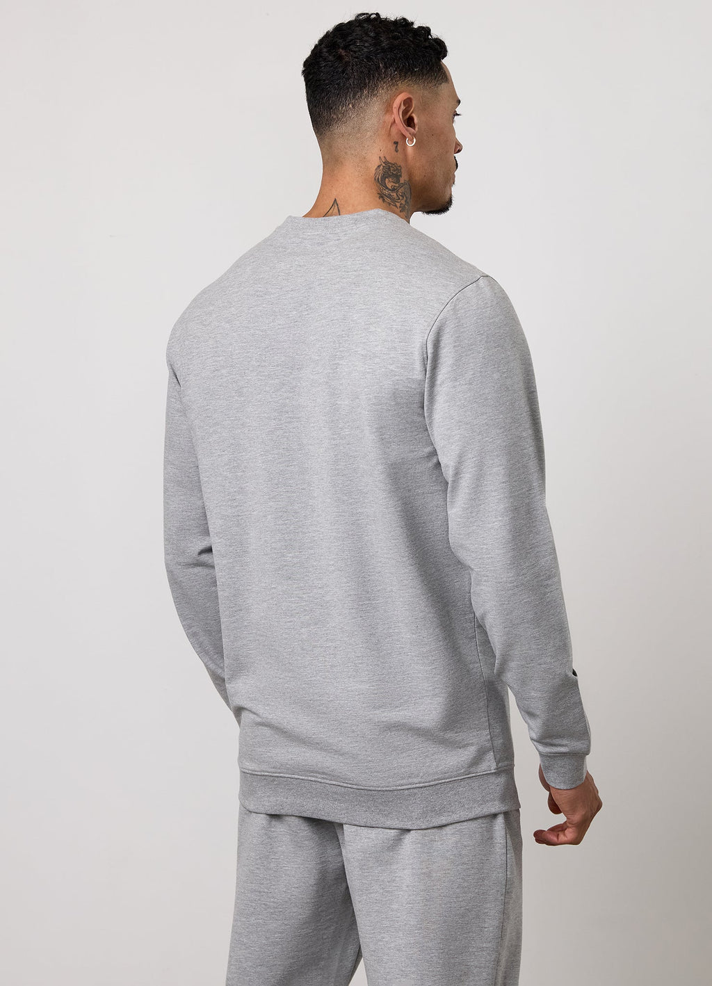 Gym King Victory Lightweight Loopback Crew - Grey Marl