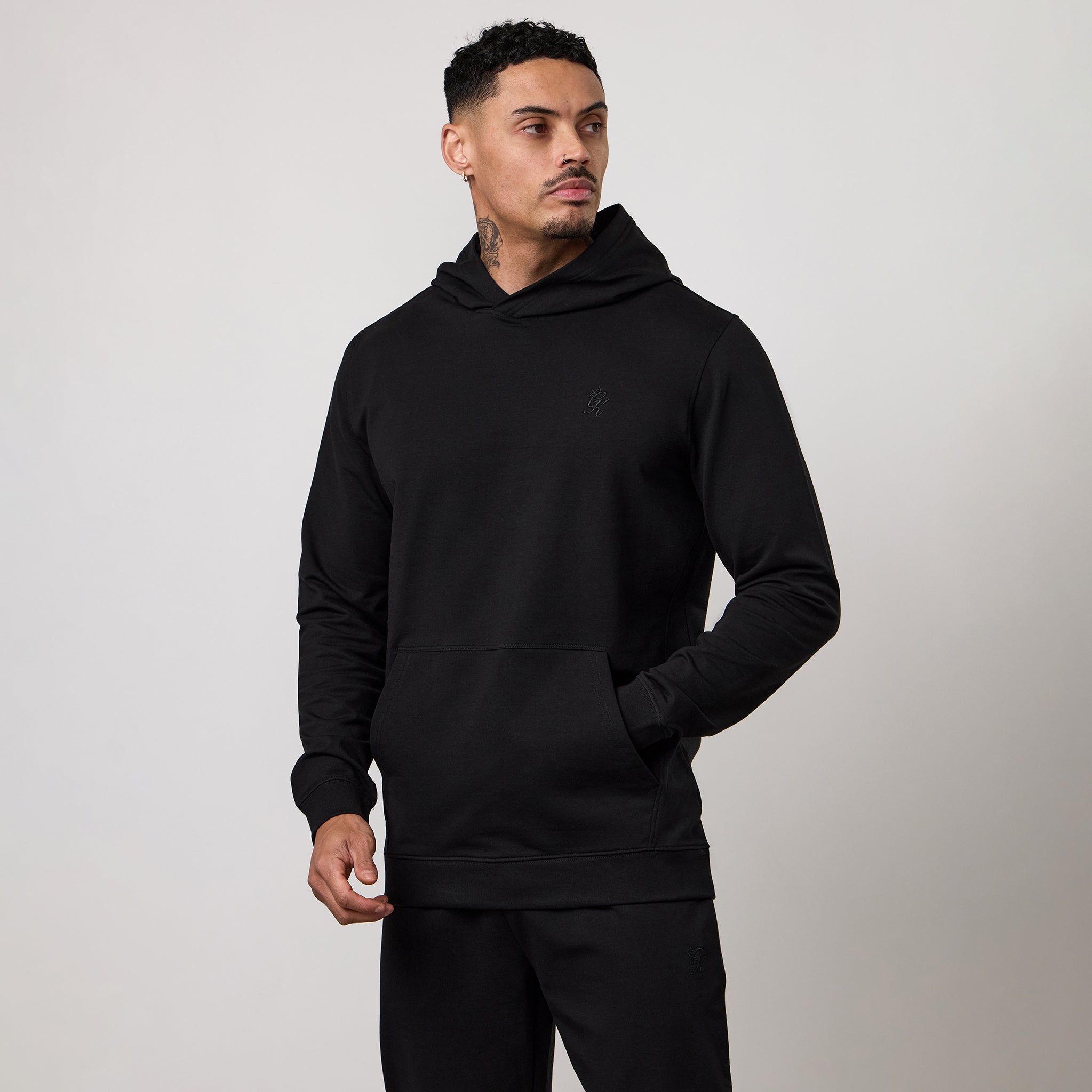 Gym King Victory Lightweight Loopback Hoodie - Black