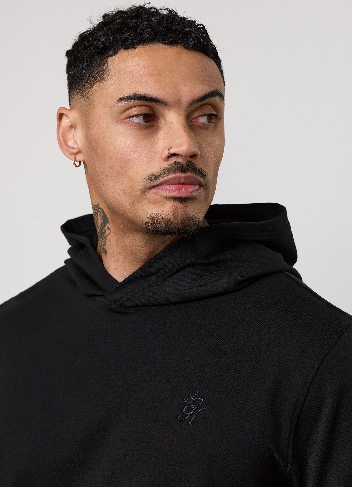 Gym King Victory Lightweight Loopback Hoodie - Black