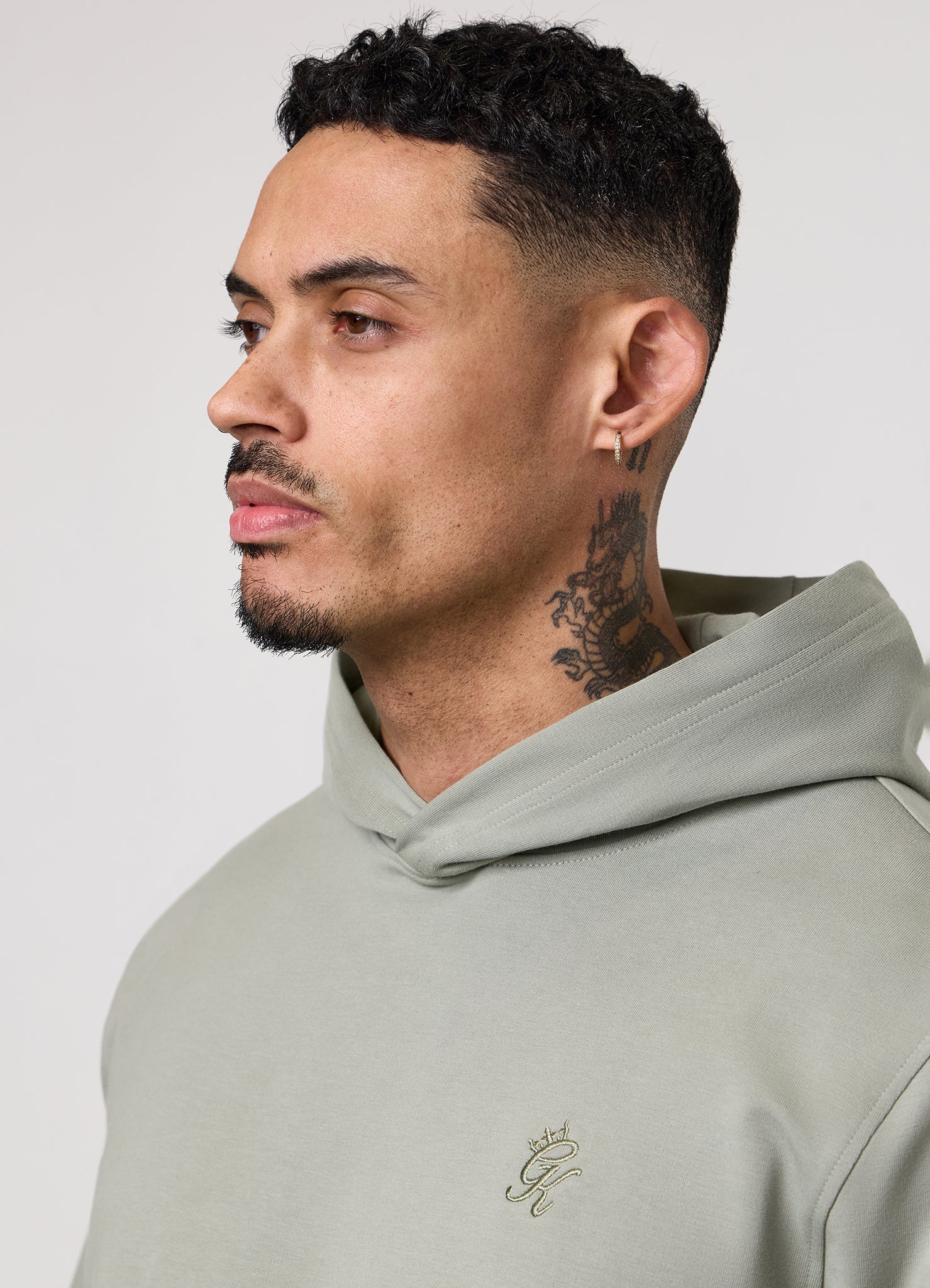 Gym King Victory Lightweight Loopback Hoodie - Soft Khaki