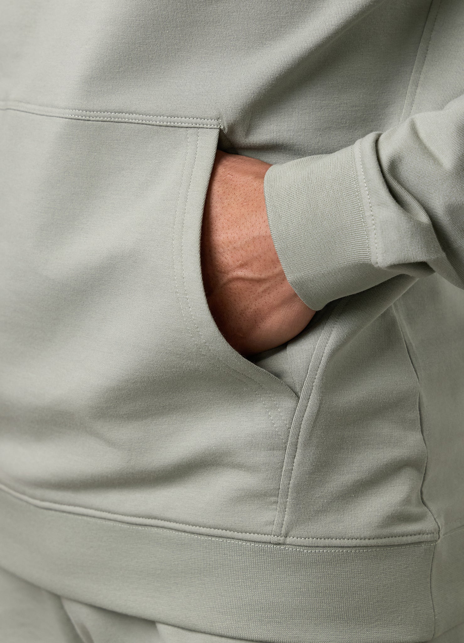 Gym King Victory Lightweight Loopback Hoodie - Soft Khaki