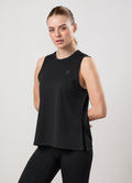 Gym King Victory Performance Split Hem Tank - Black