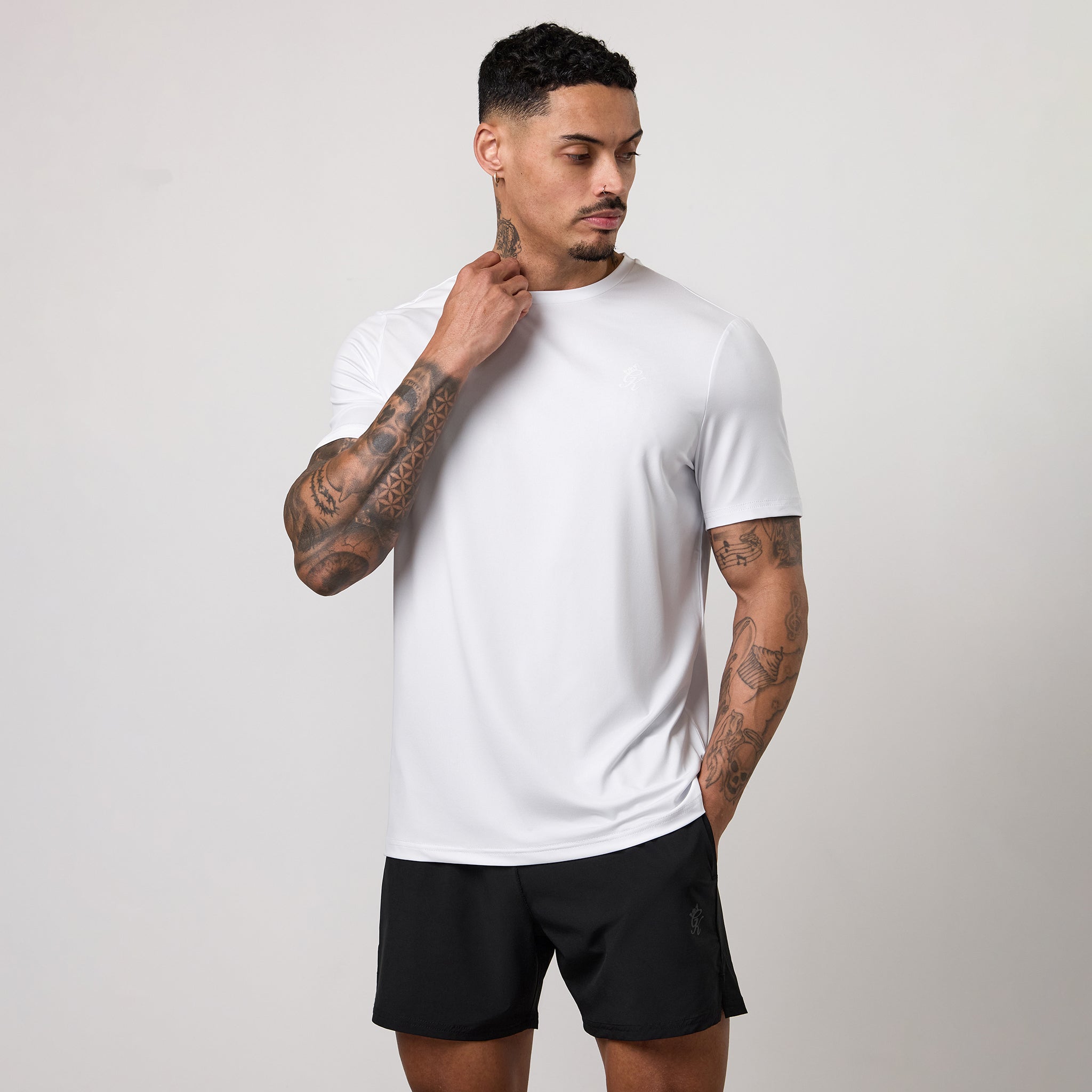 Gym King Victory Performance Poly Tee - White