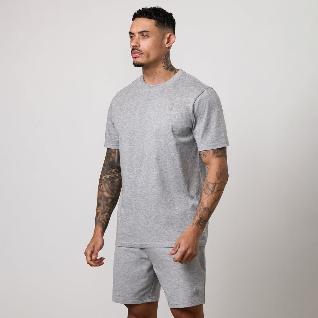 Gym King Victory Regular Fit Jersey Tee - Grey Marl