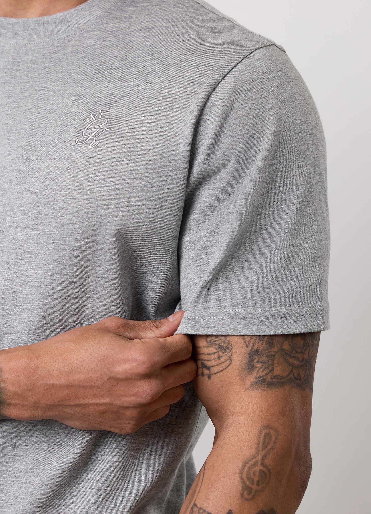 Gym King Victory Regular Fit Jersey Tee - Grey Marl