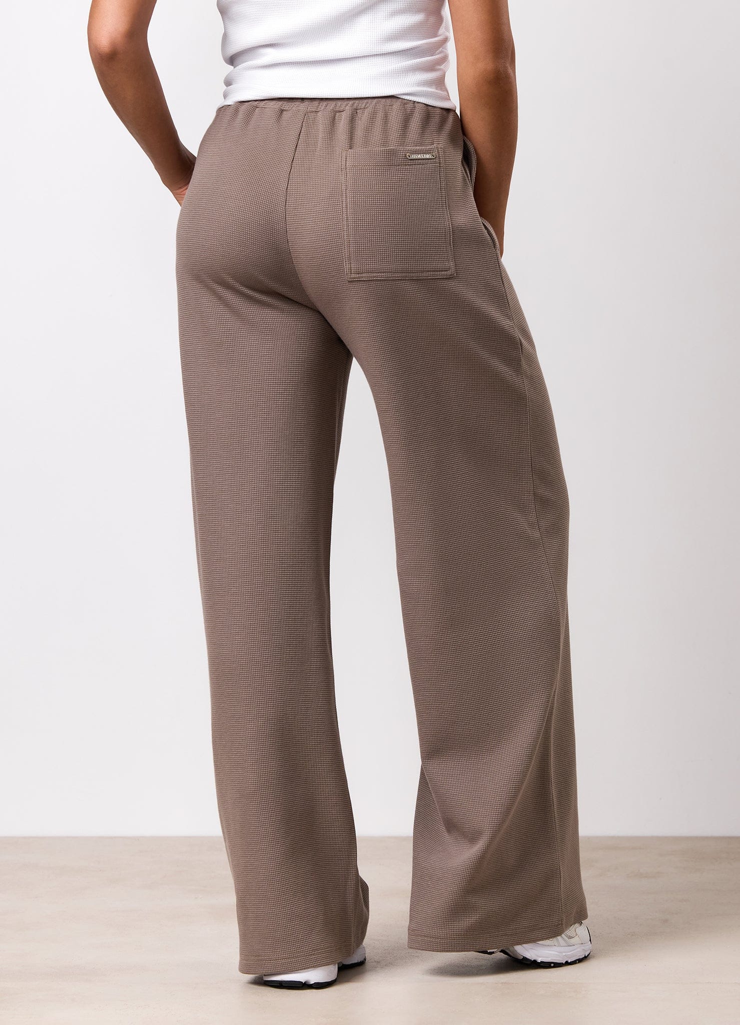 Gym King Waffle Mid Rise Trouser - Truffle