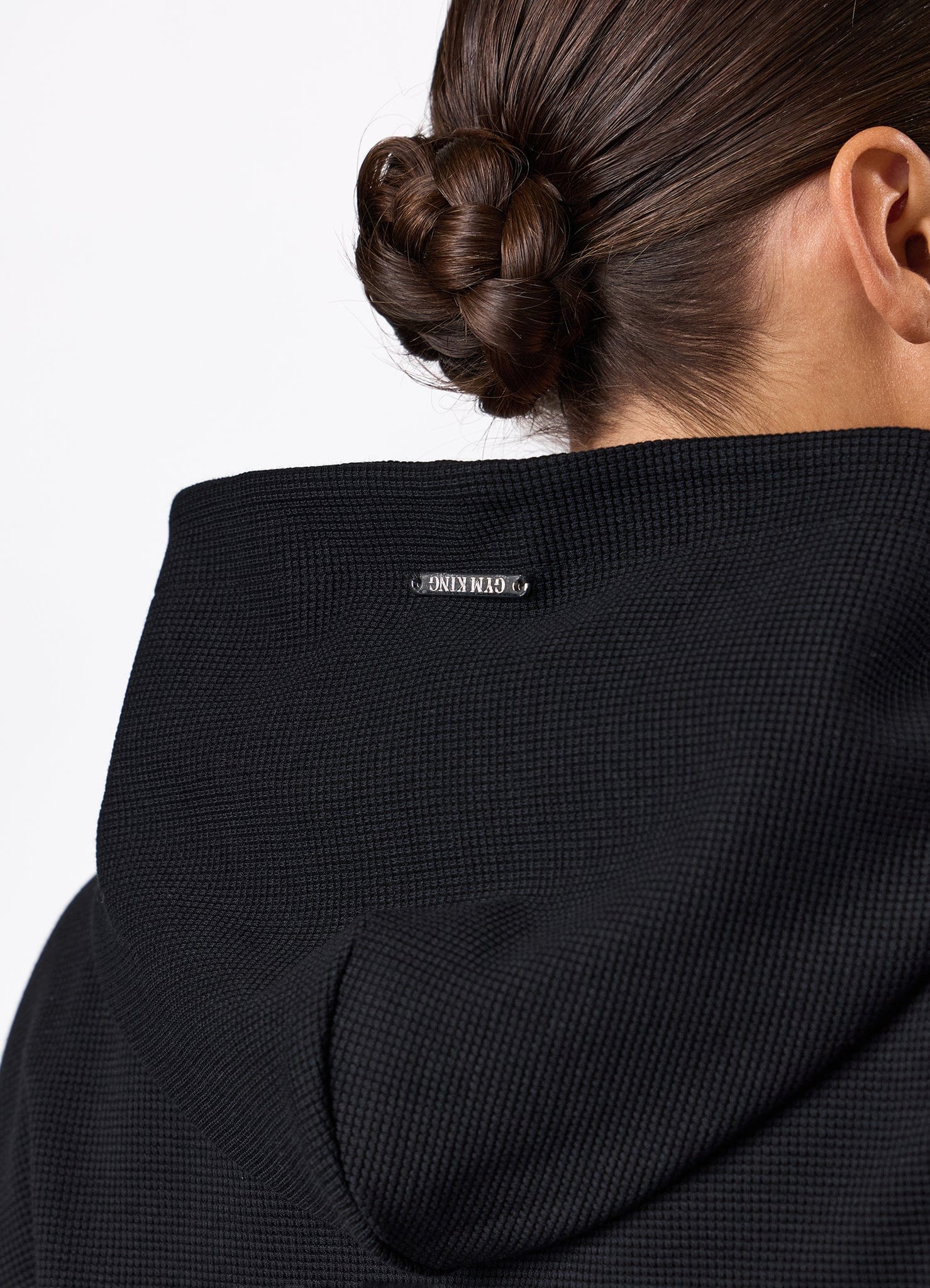 Gym King Waffle Hoodie - Black