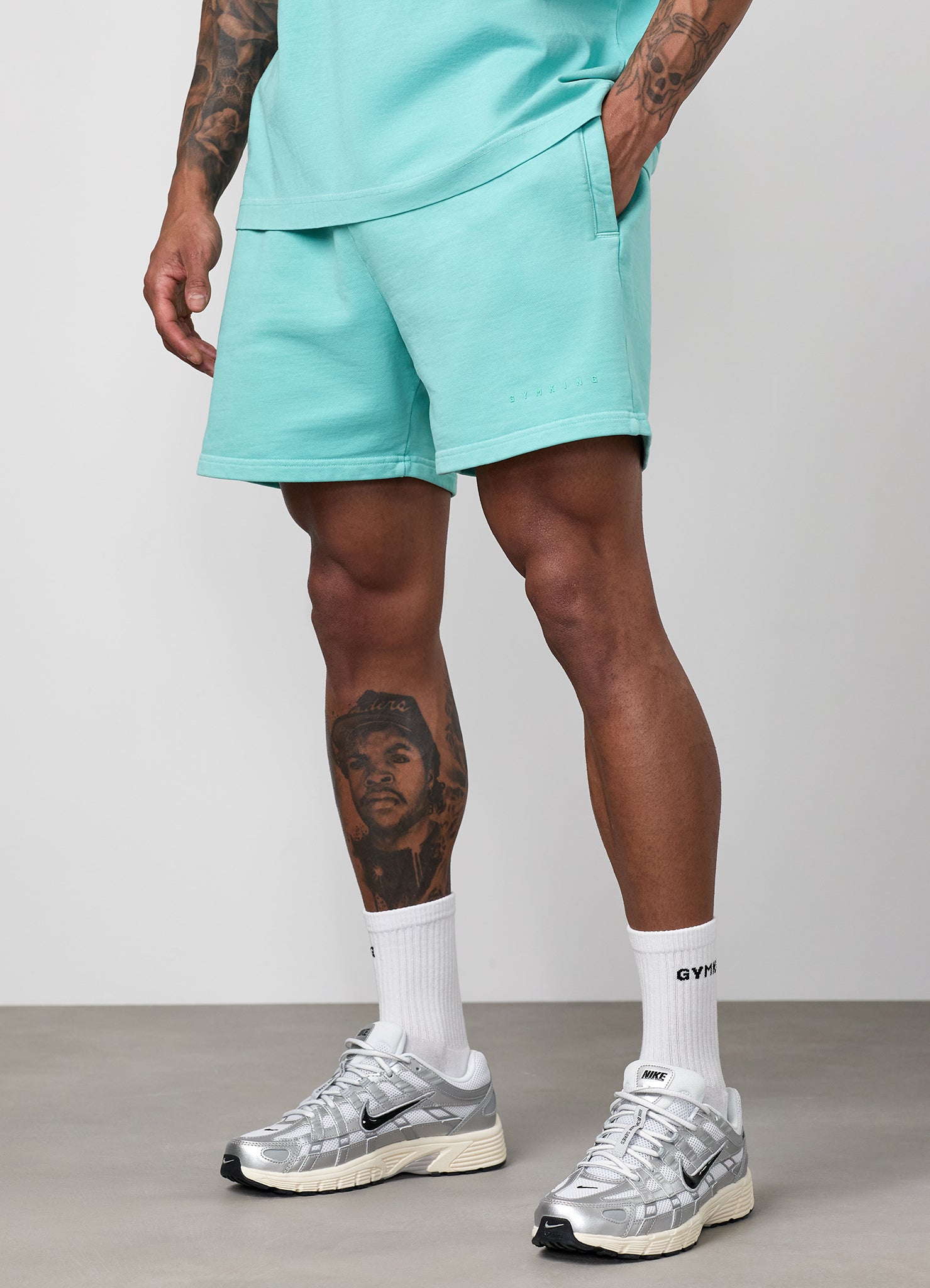 Gym King World Washed Short - Poolside Green