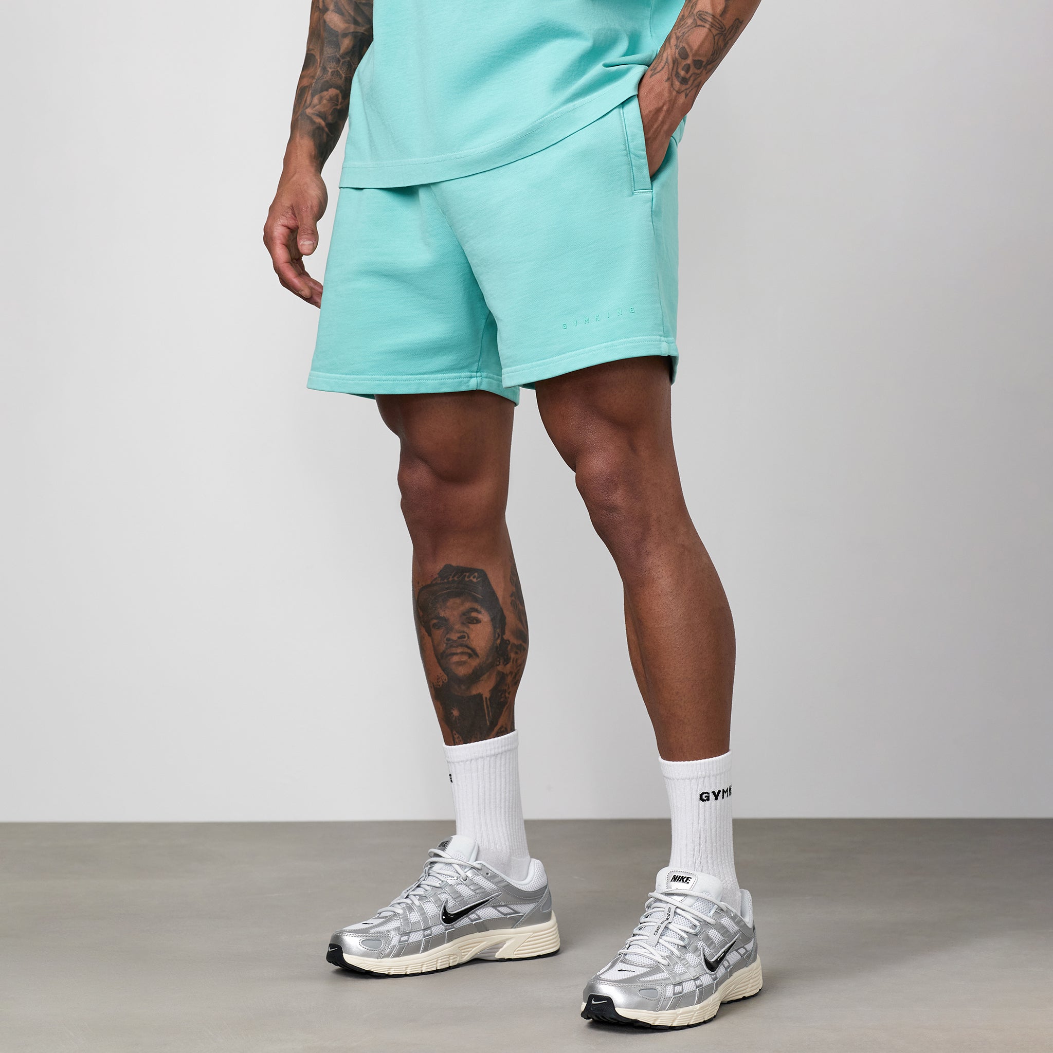 Gym King World Washed Short - Poolside Green