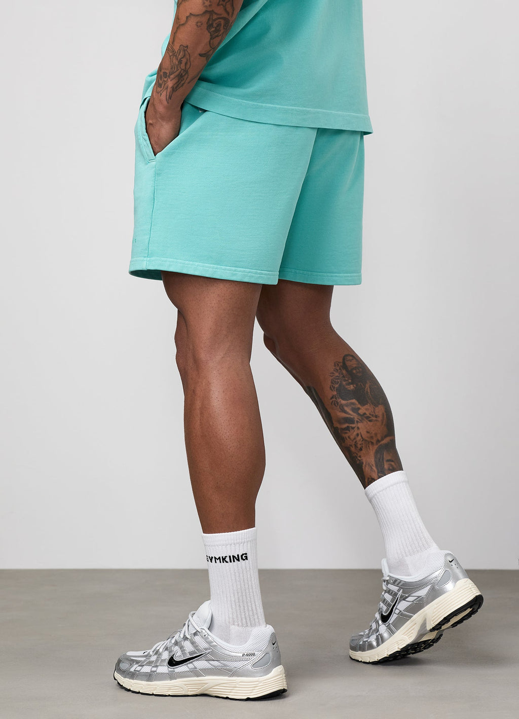 Gym King World Washed Short - Poolside Green