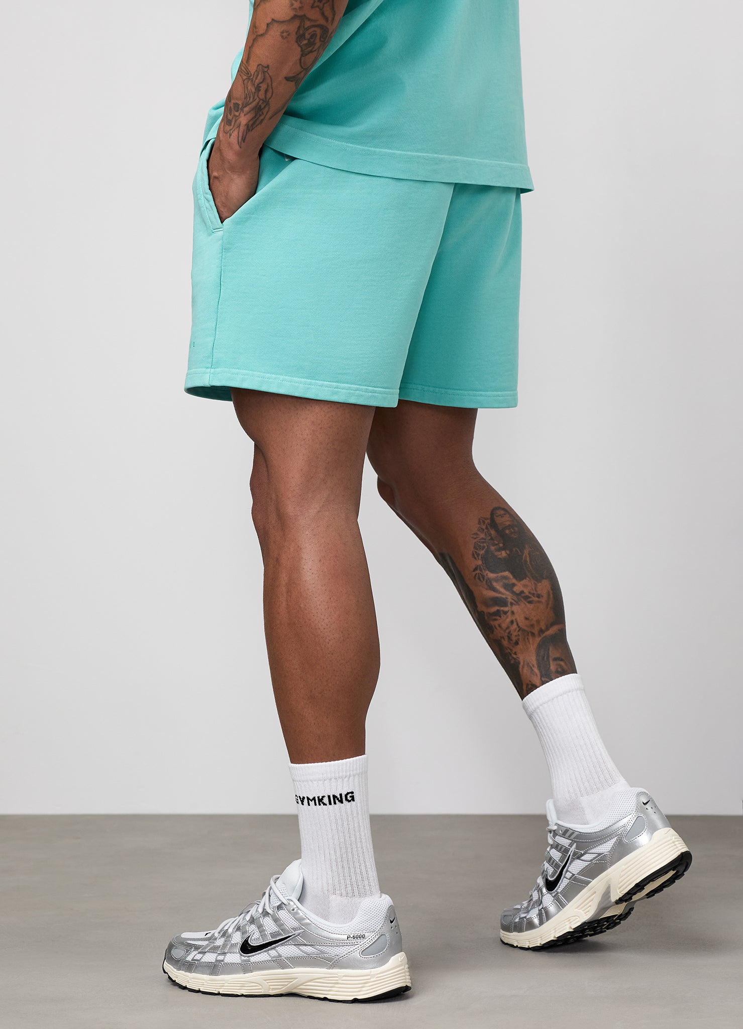 Gym King World Washed Short - Poolside Green