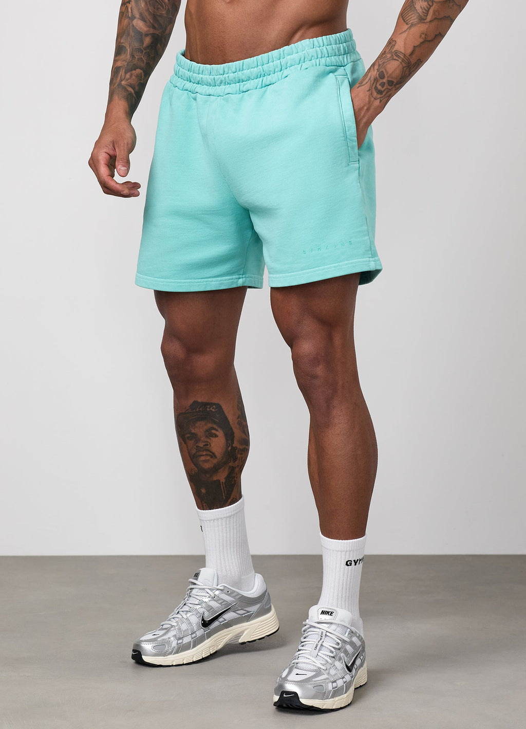 Gym King World Washed Short - Poolside Green