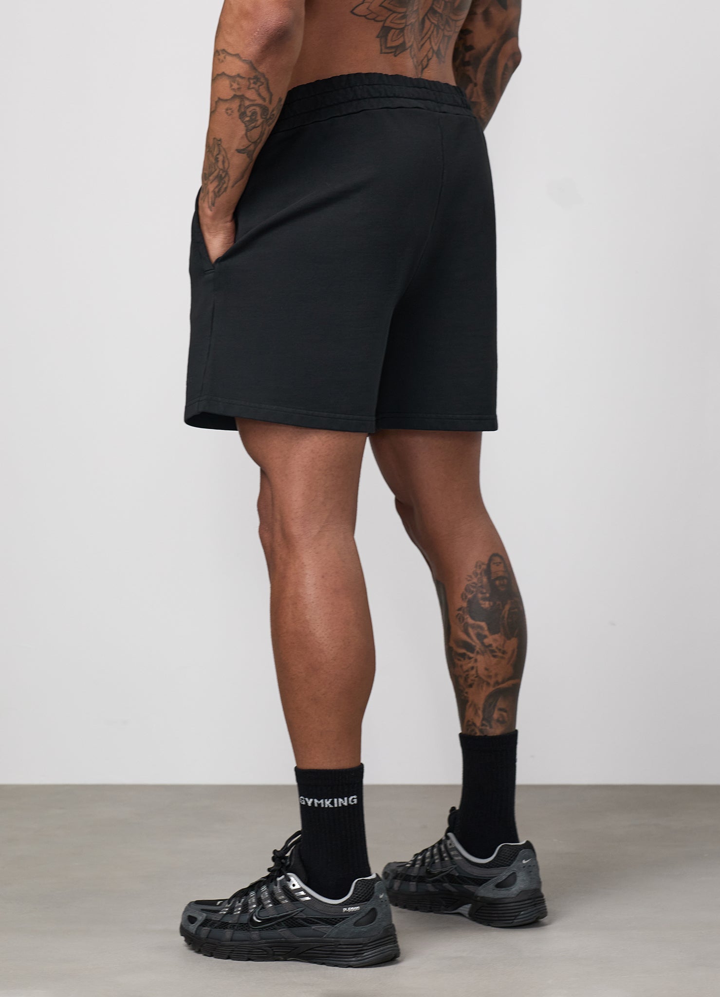 Gym King World Washed Short - Black