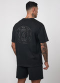 Gym King World Distressed Graphic Washed Tee - Black
