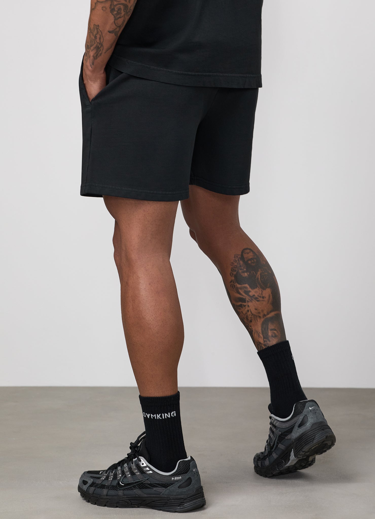 Gym King World Washed Short - Black