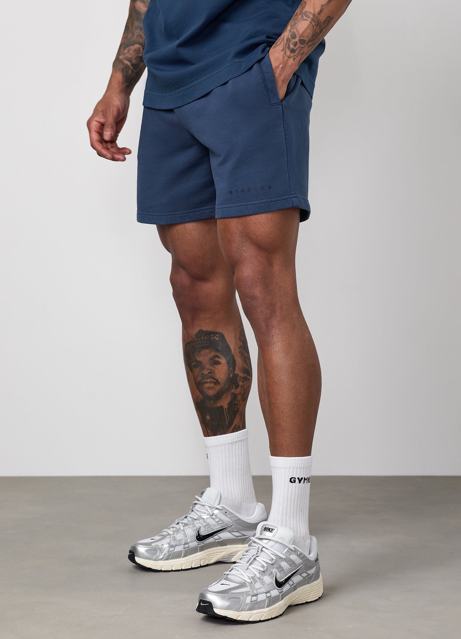 Gym King World Washed Short - Rich Blue