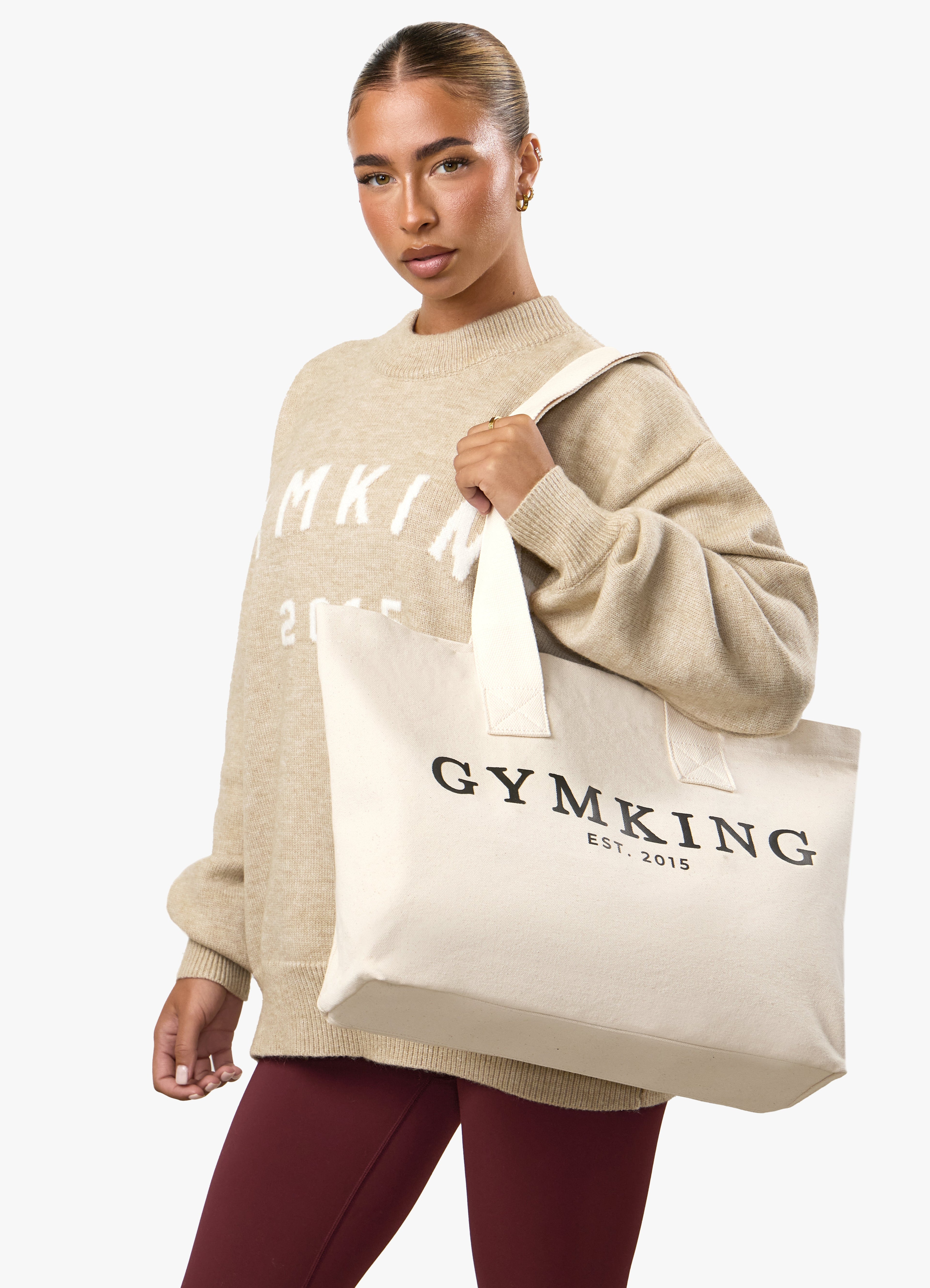 Gym King Established Tote Bag - Light Beige