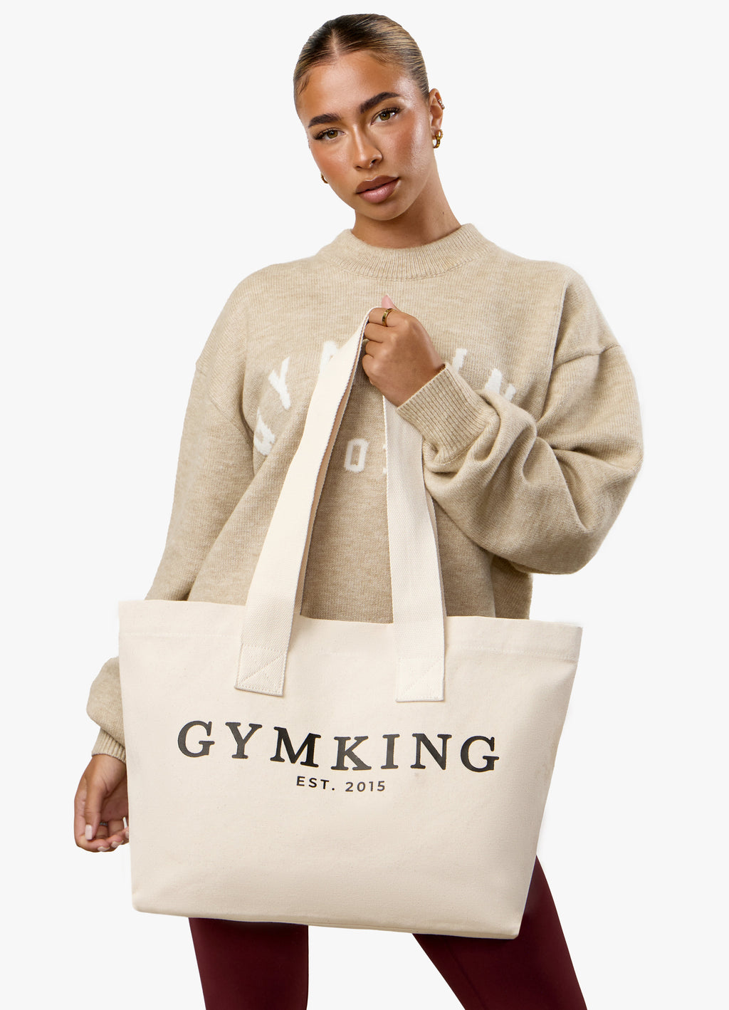 Gym King Established Tote Bag - Light Beige
