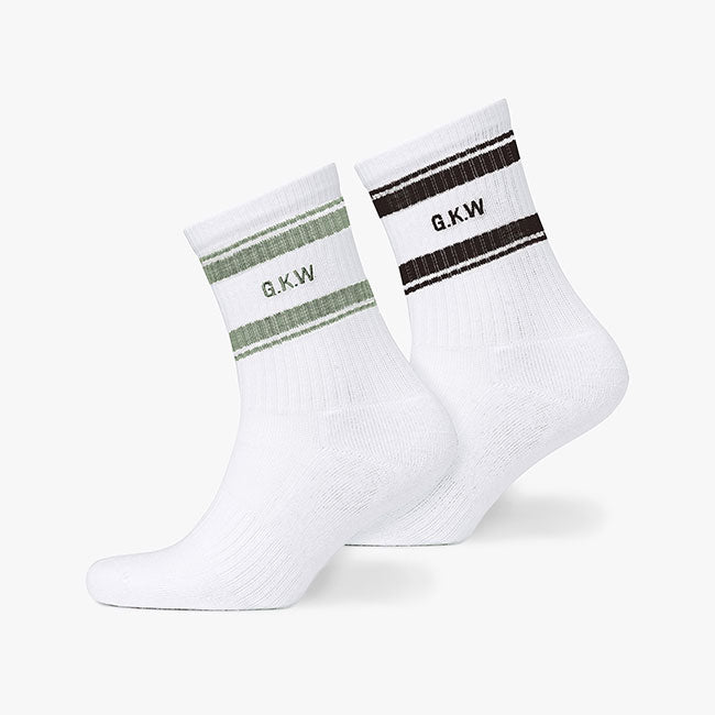 Gym King Composure Rib Sock (2PK) - Black/Fern