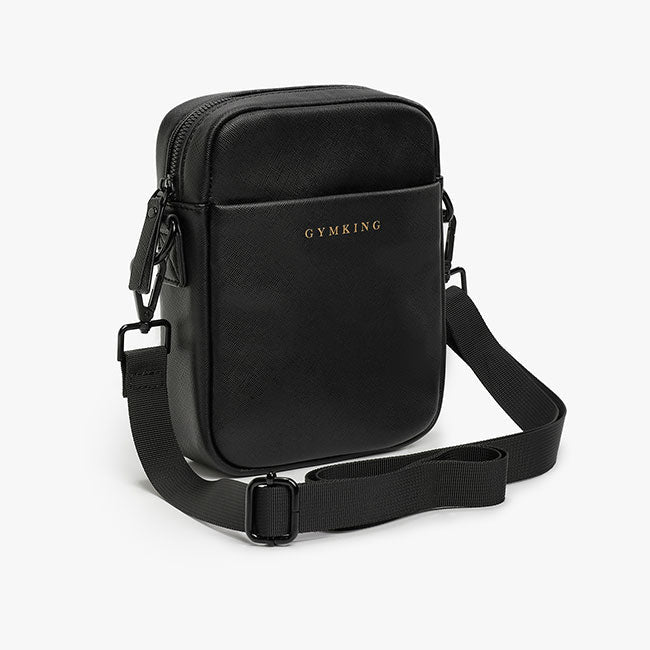Gym King Debossed Cross Body Bag - Black
