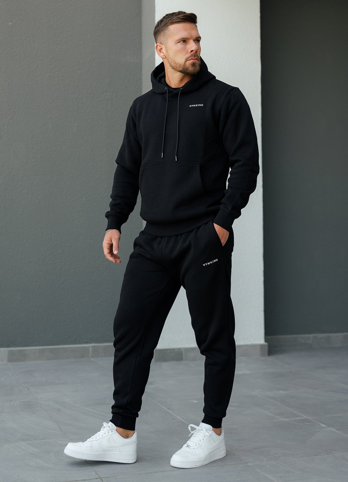 Gym King Fundamental Linear Hoodie - Black