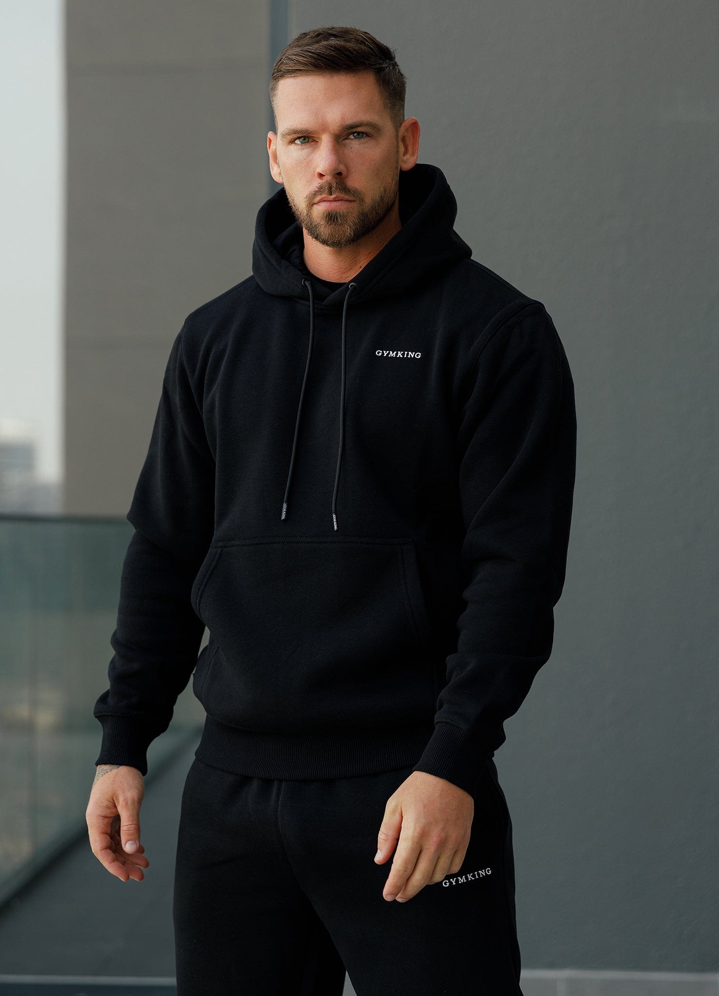 Gym King Fundamental Linear Hoodie - Black