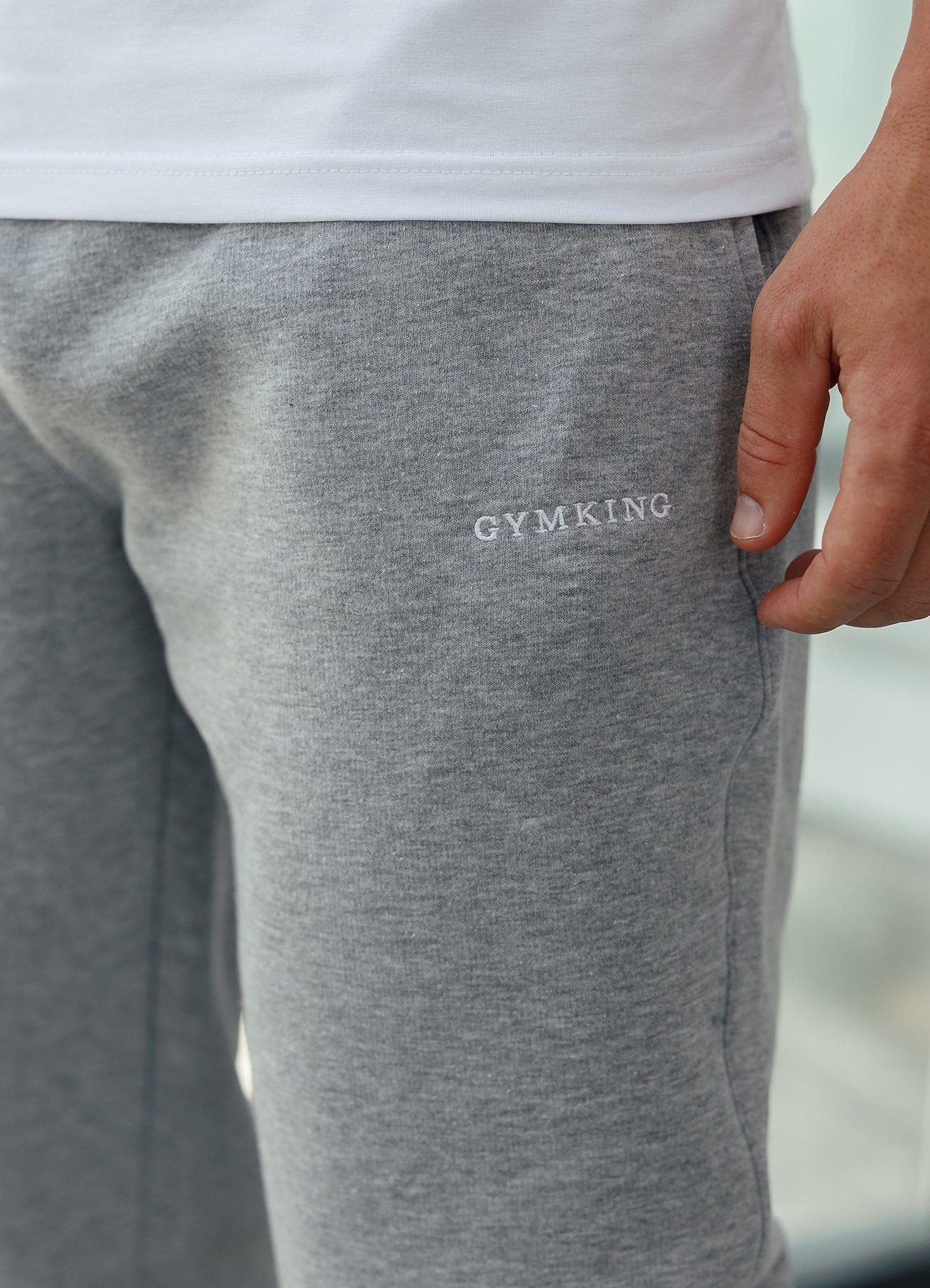 Gym King Fundamental Linear Jogger - Grey Marl