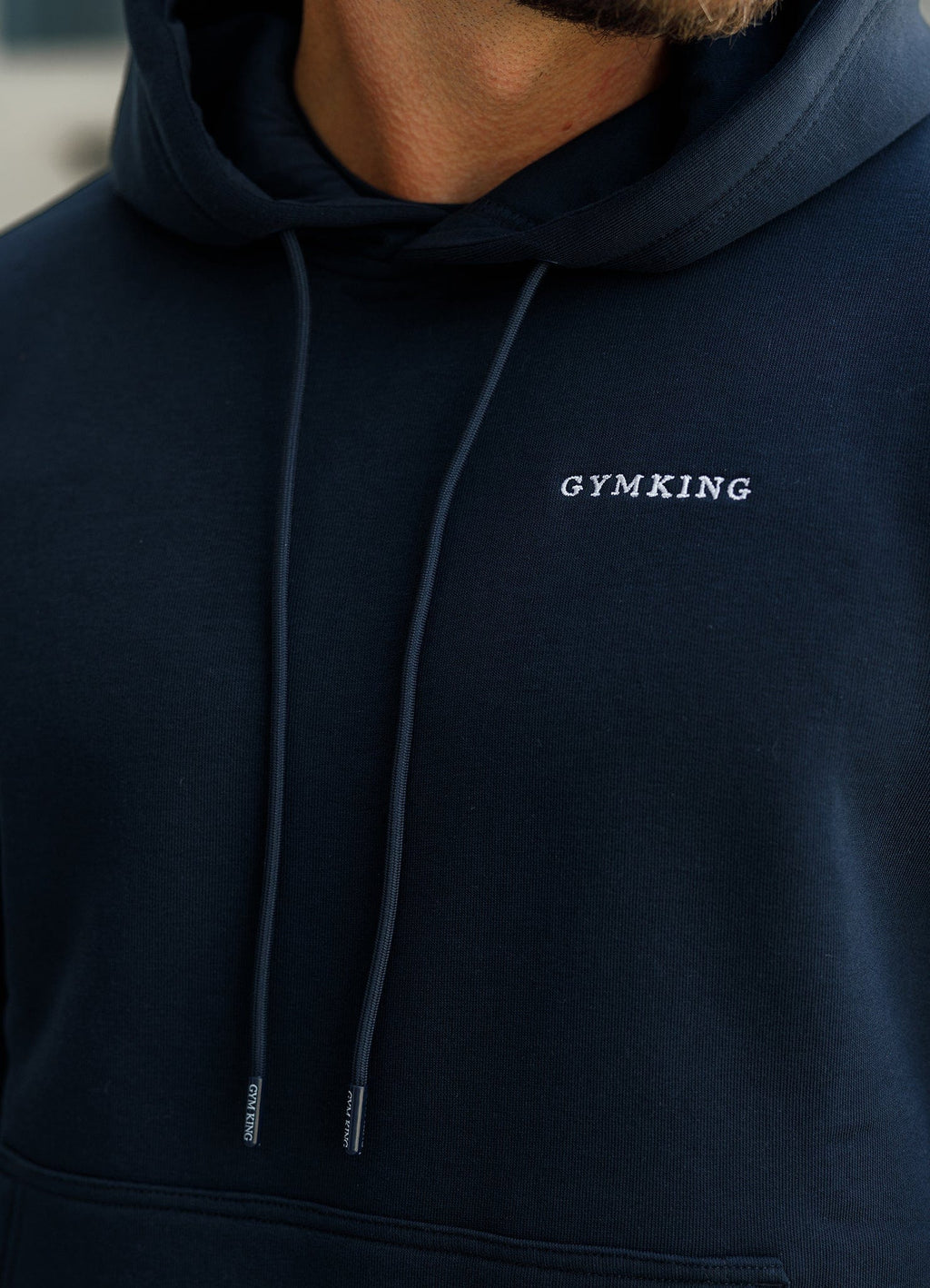 Gym King Fundamental Linear Hoodie - Navy