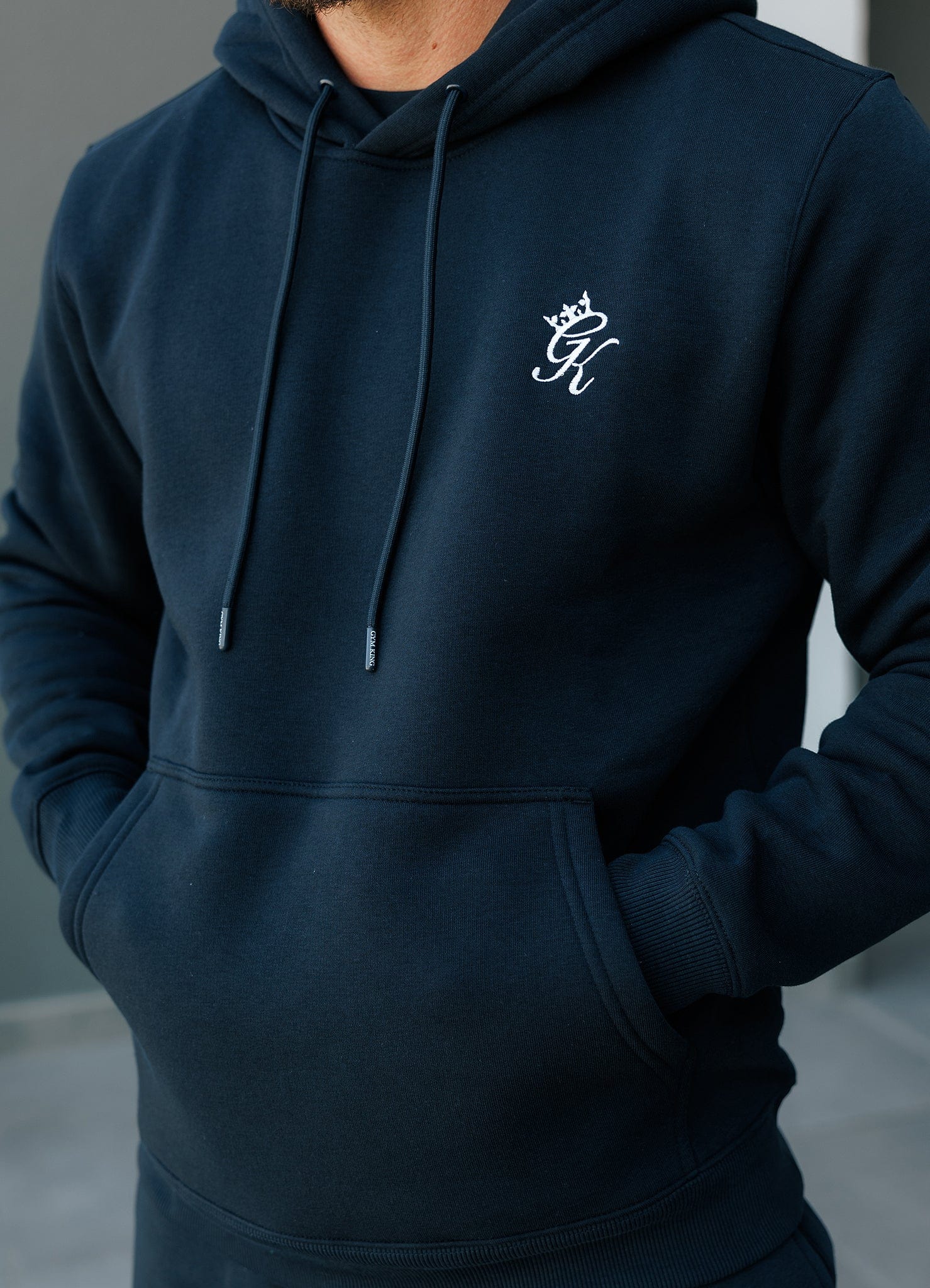Gym King Fundamental Fleece Hoodie - Navy