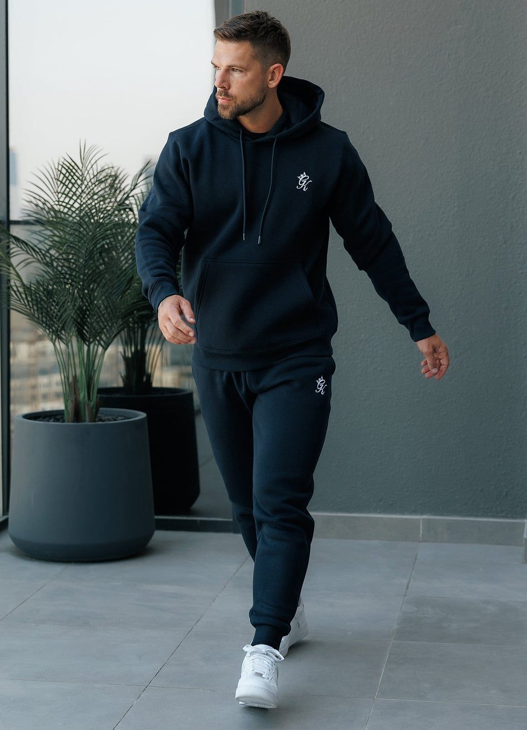 Gym King Fundamental Fleece Hoodie - Navy