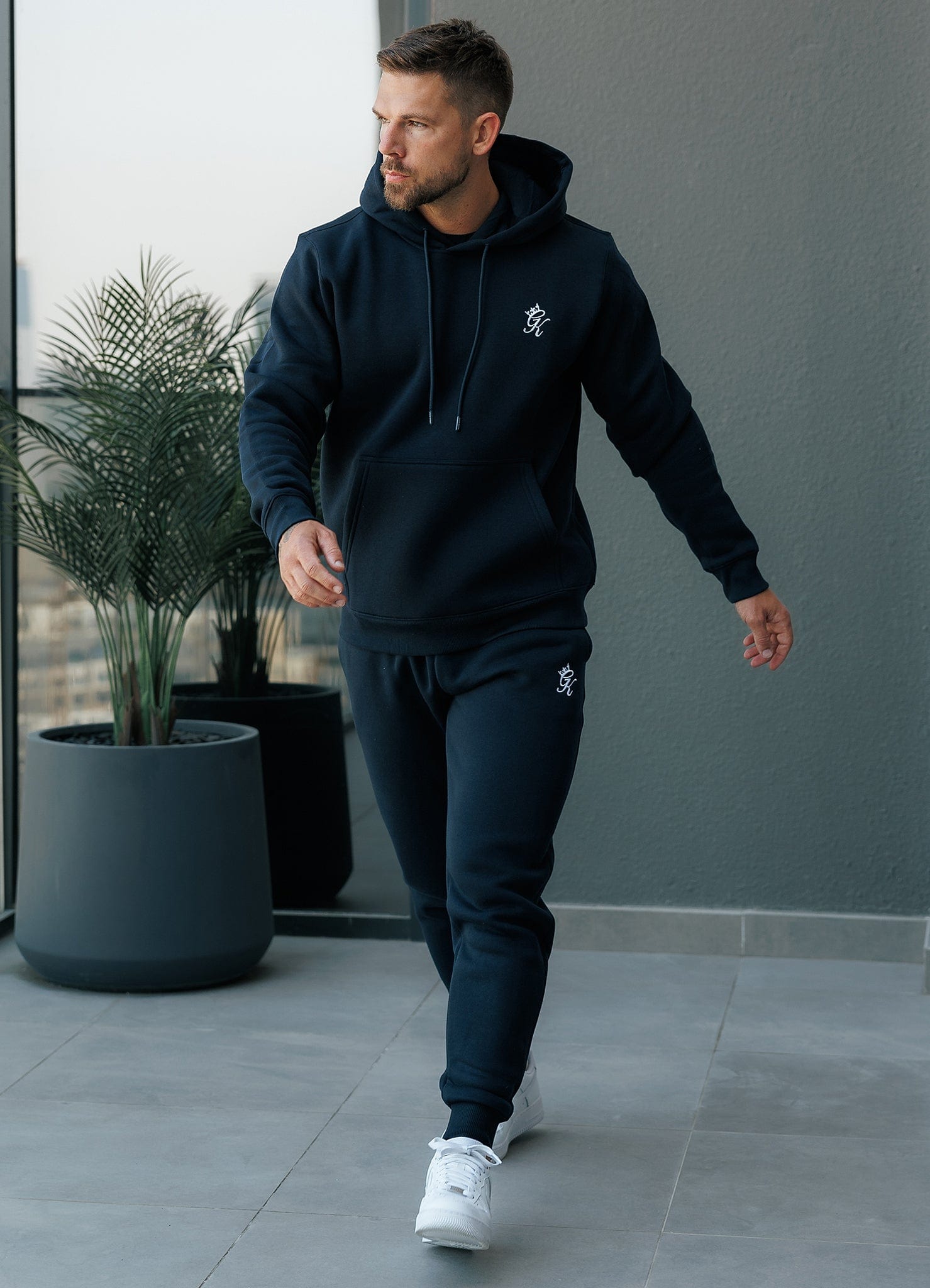 Gym King Fundamental Fleece Hoodie - Navy