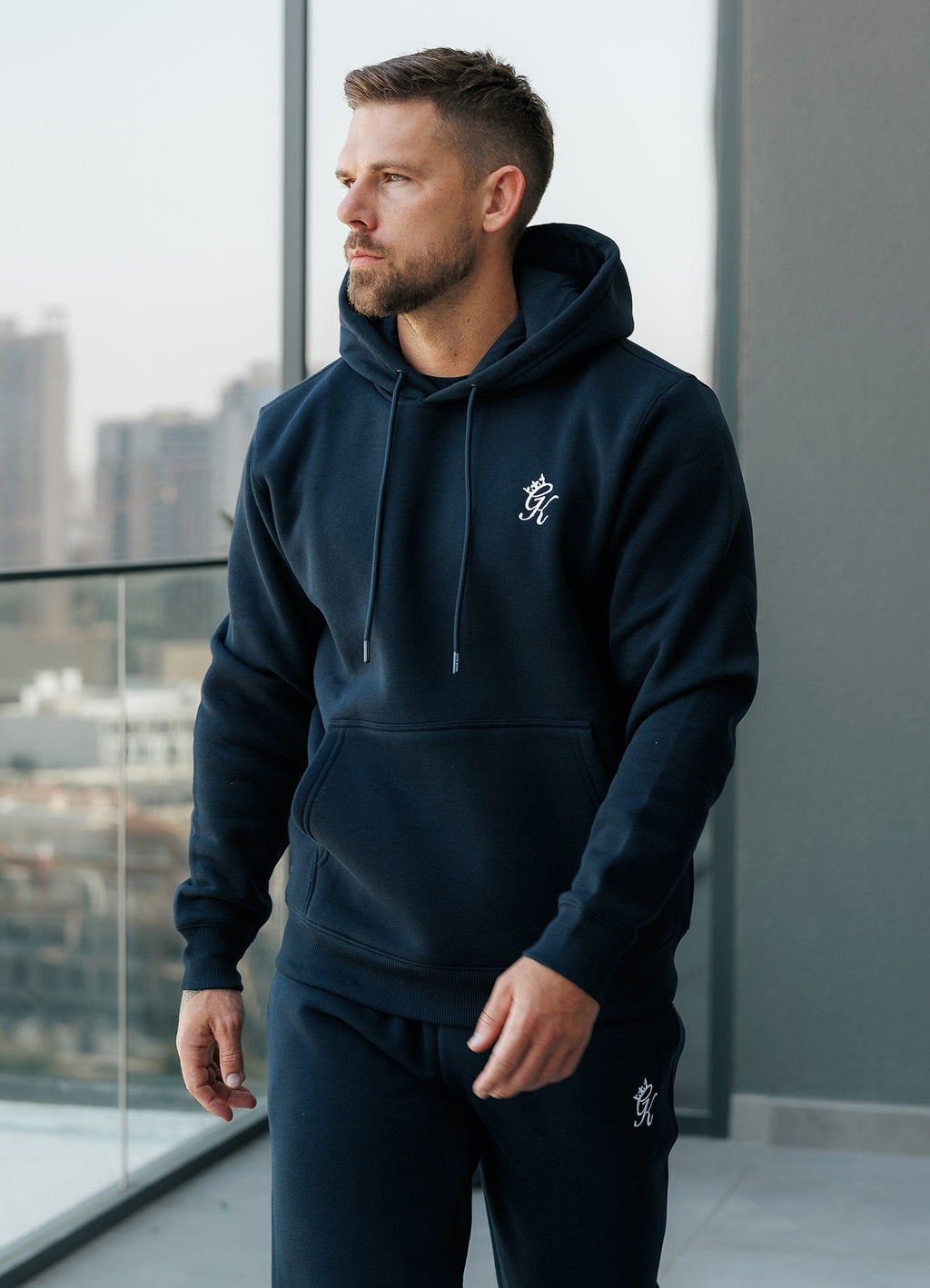 Gym King Fundamental Fleece Hoodie - Navy
