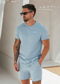Gym King Fundamental Linear Tee - Powder Blue