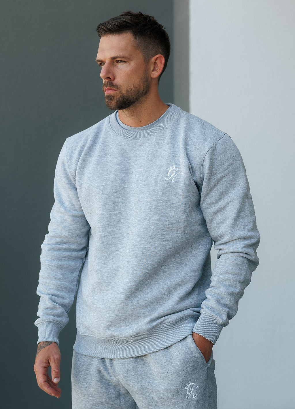 Gym King Fundamental Fleece Sweatshirt - Grey Marl