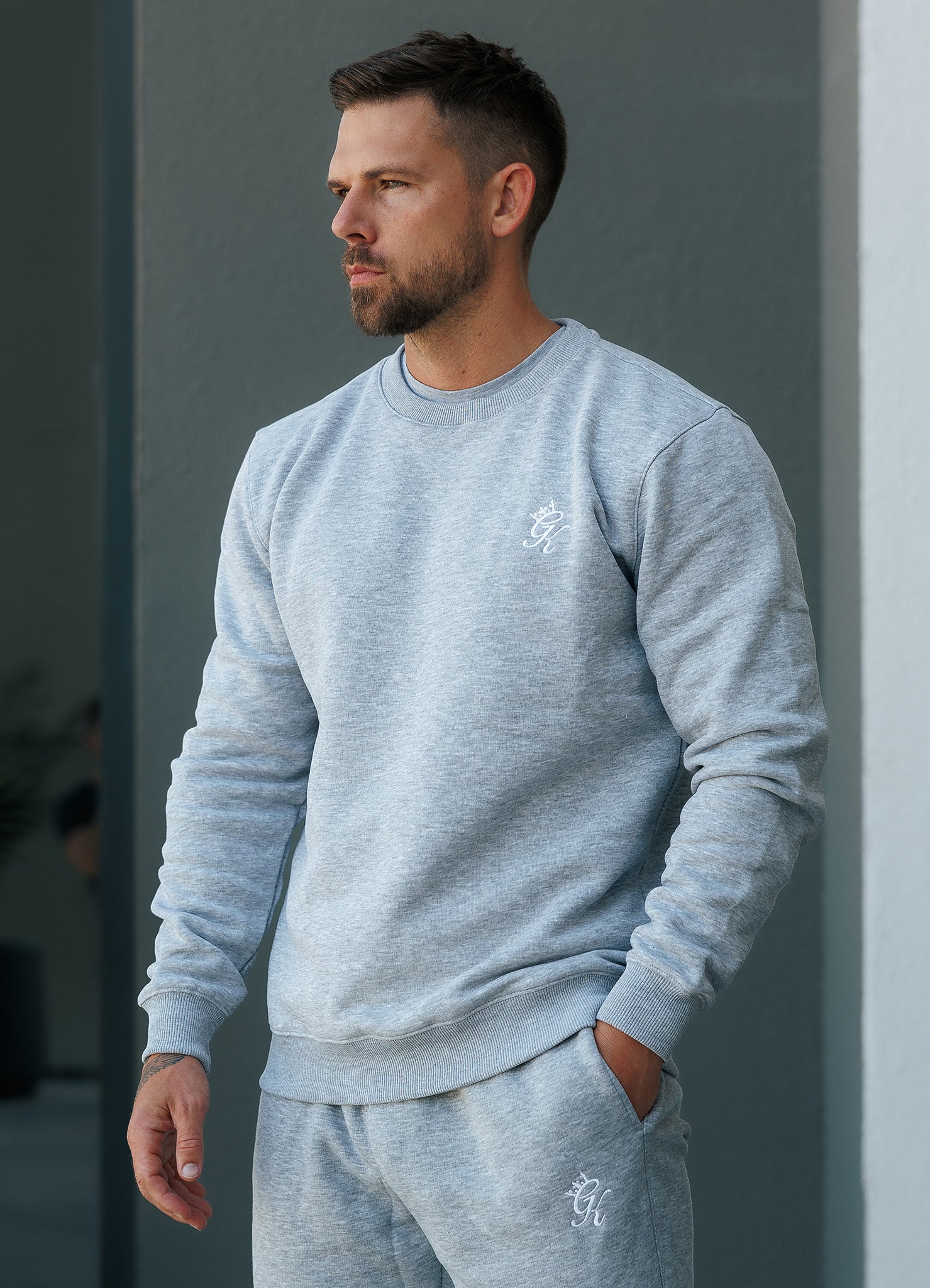 Gym King Fundamental Fleece Sweatshirt - Grey Marl
