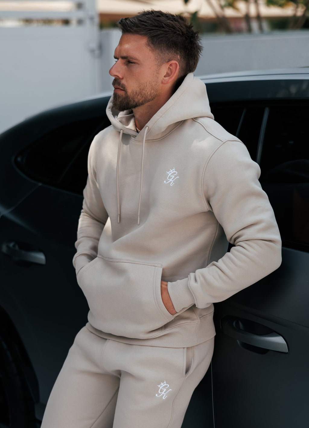 Gym King Fundamental Hoodie - Fossil Stone