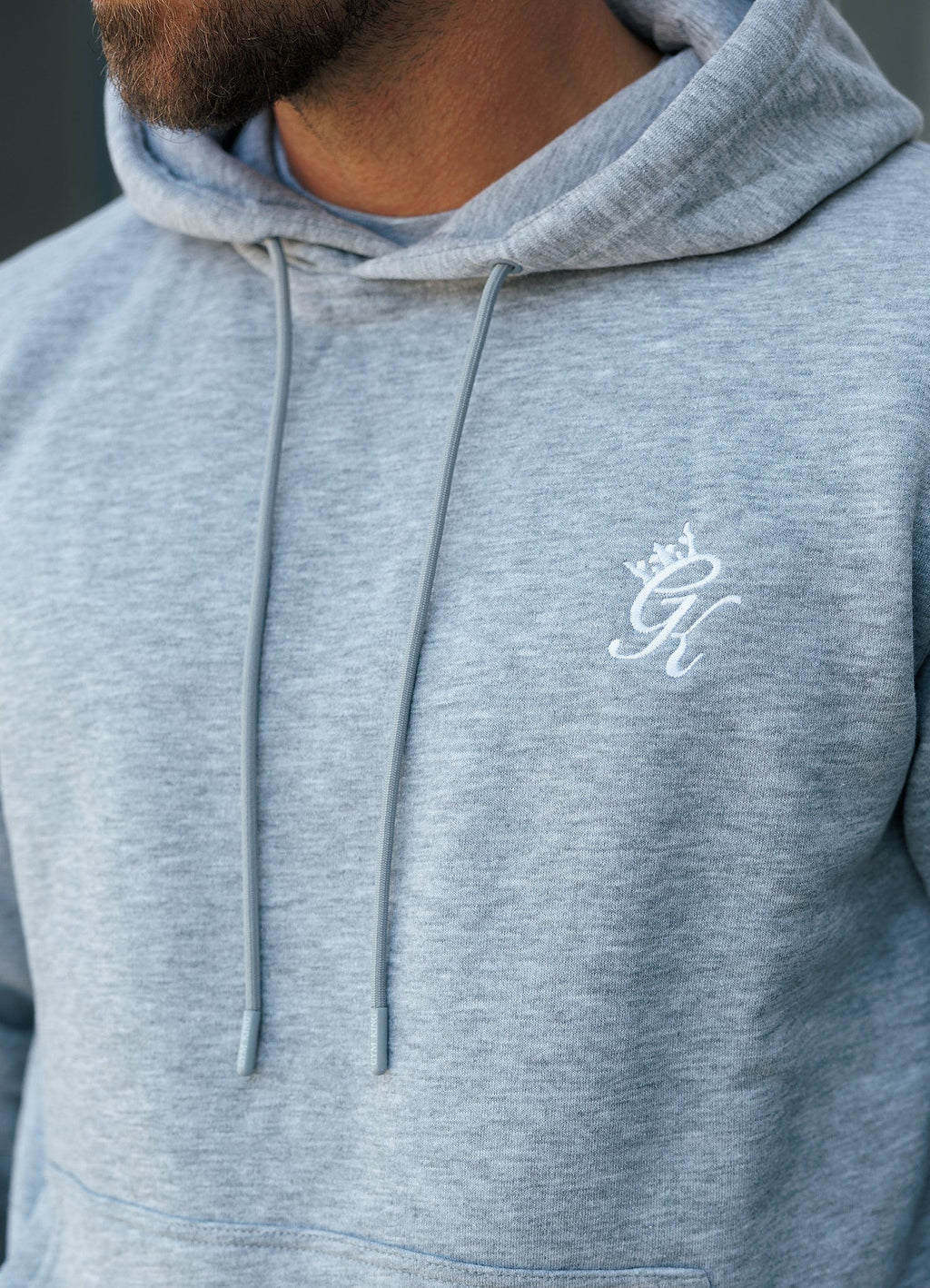 Gym King Fundamental Fleece Hoodie - Grey Marl
