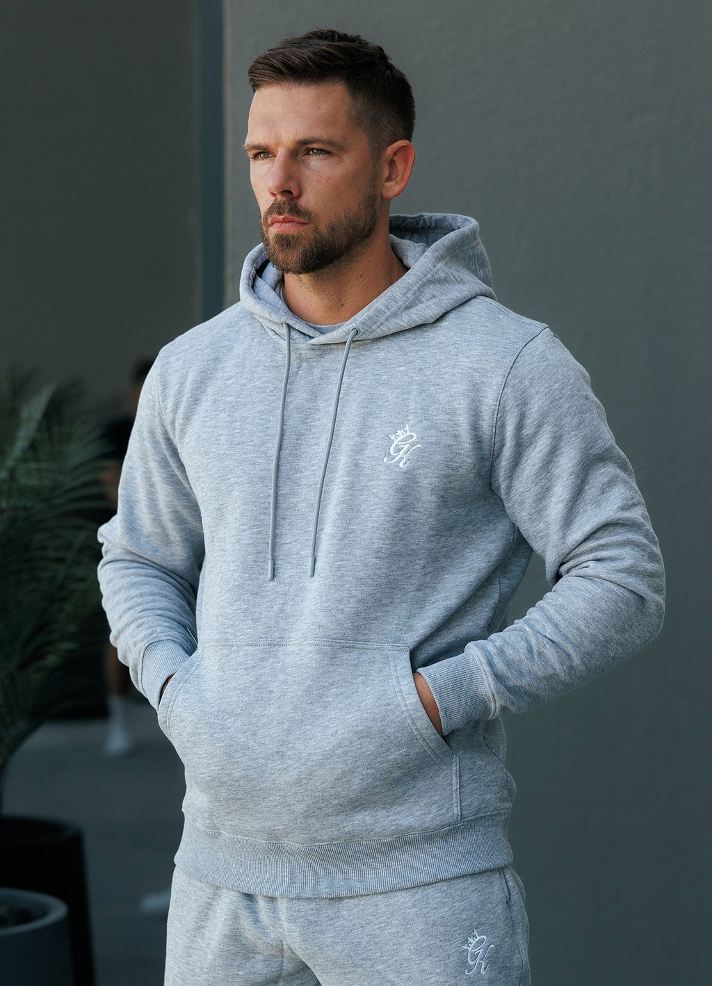 Gym King Fundamental Fleece Hoodie - Grey Marl
