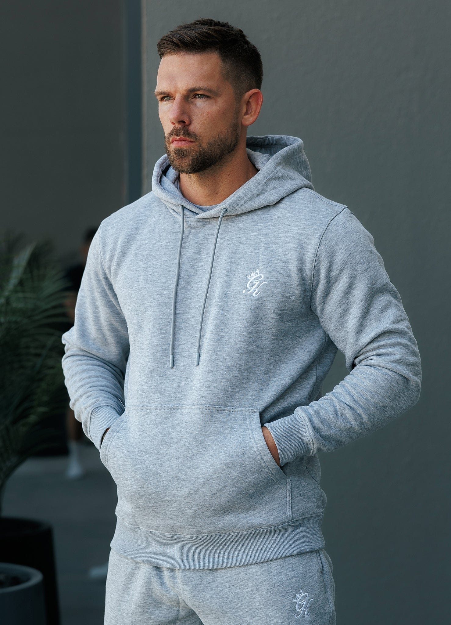 Gym King Fundamental Fleece Hoodie - Grey Marl
