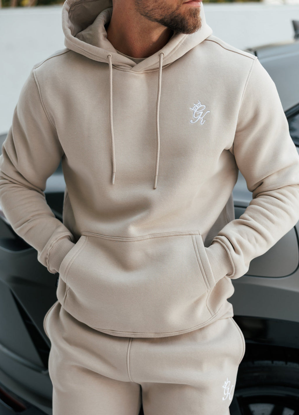 Gym King Fundamental Hoodie - Fossil Stone
