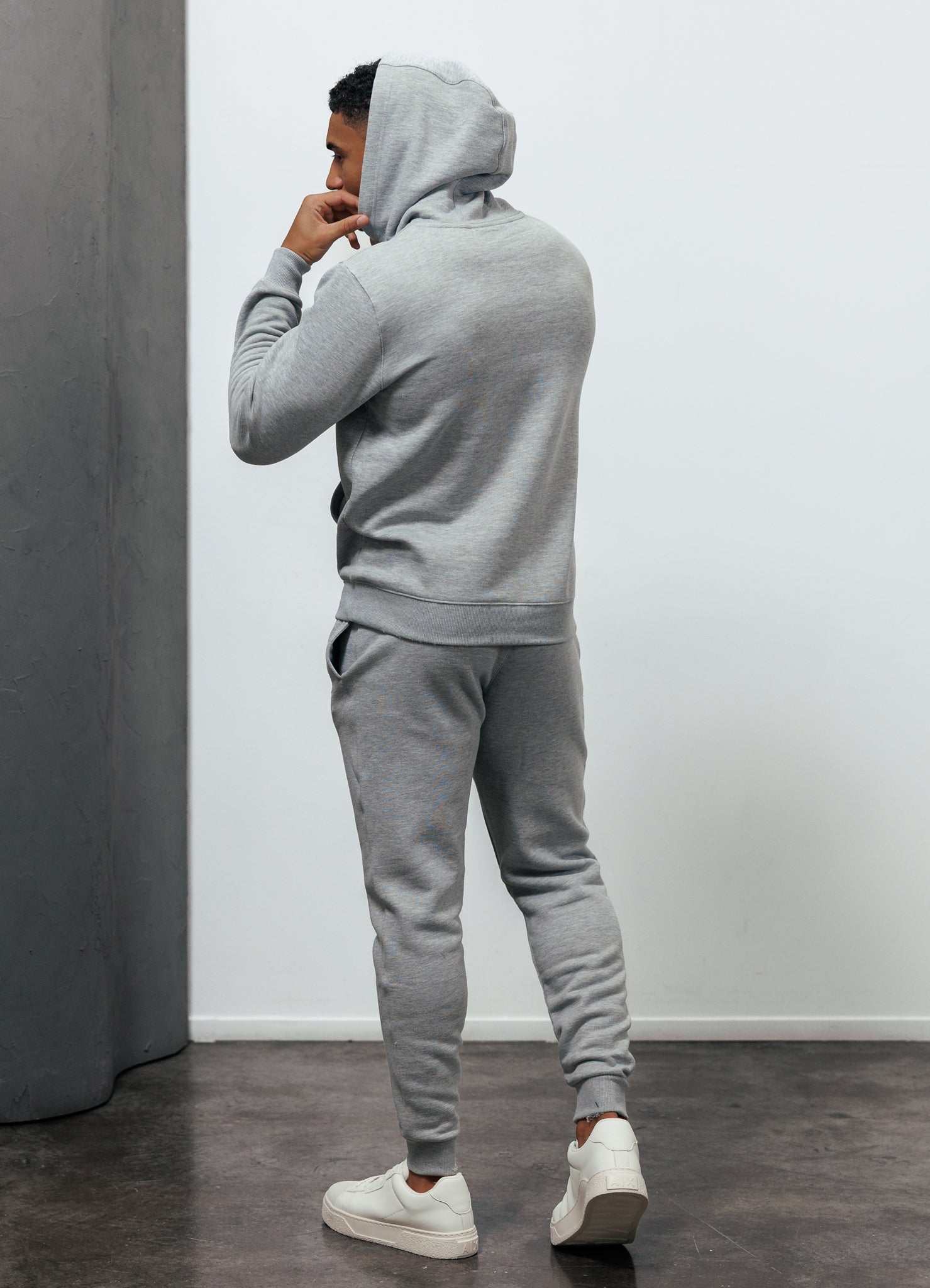 Gym King Fundamental Fleece Hoodie - Grey Marl
