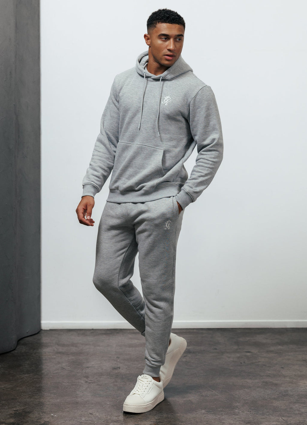 Gym King Fundamental Fleece Hoodie - Grey Marl