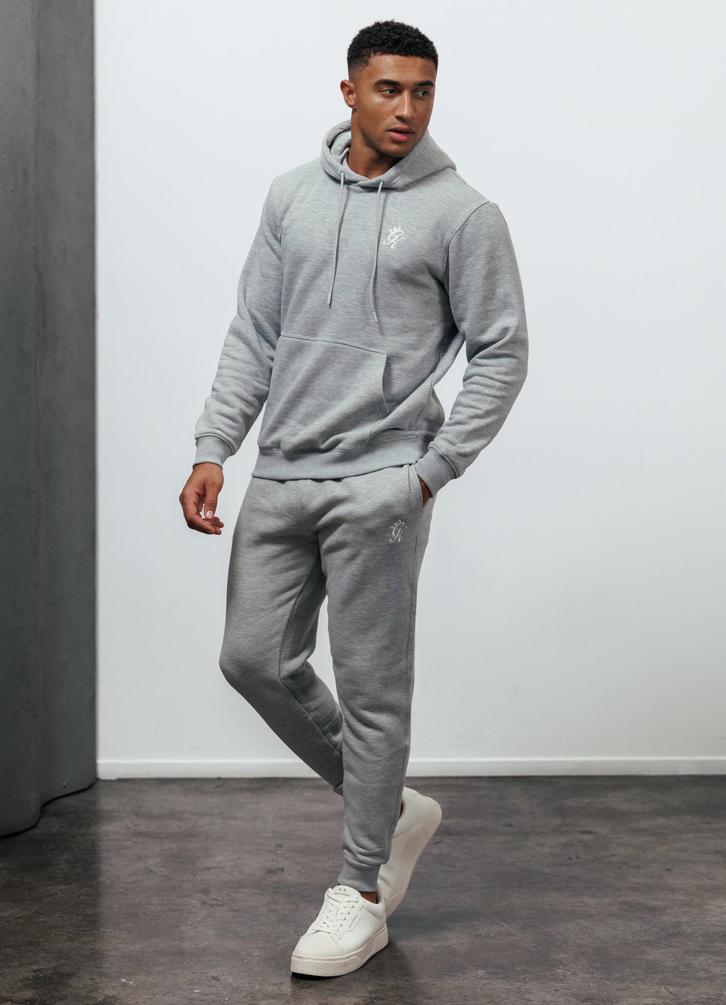 Gym King Fundamental Fleece Hoodie - Grey Marl