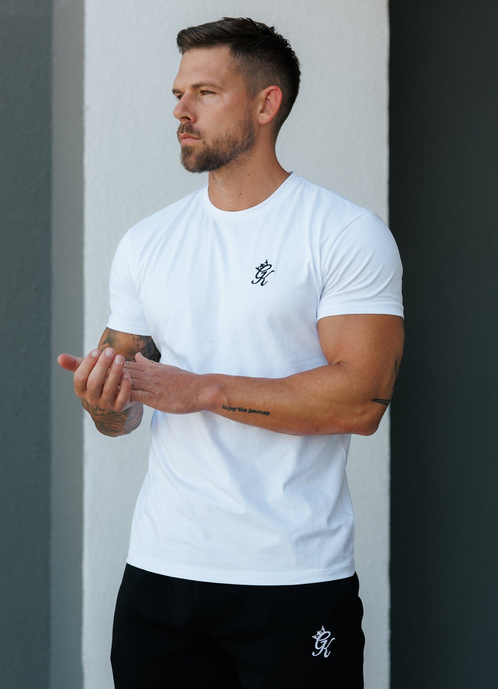 Gym King Fundamental Jersey Tee - White