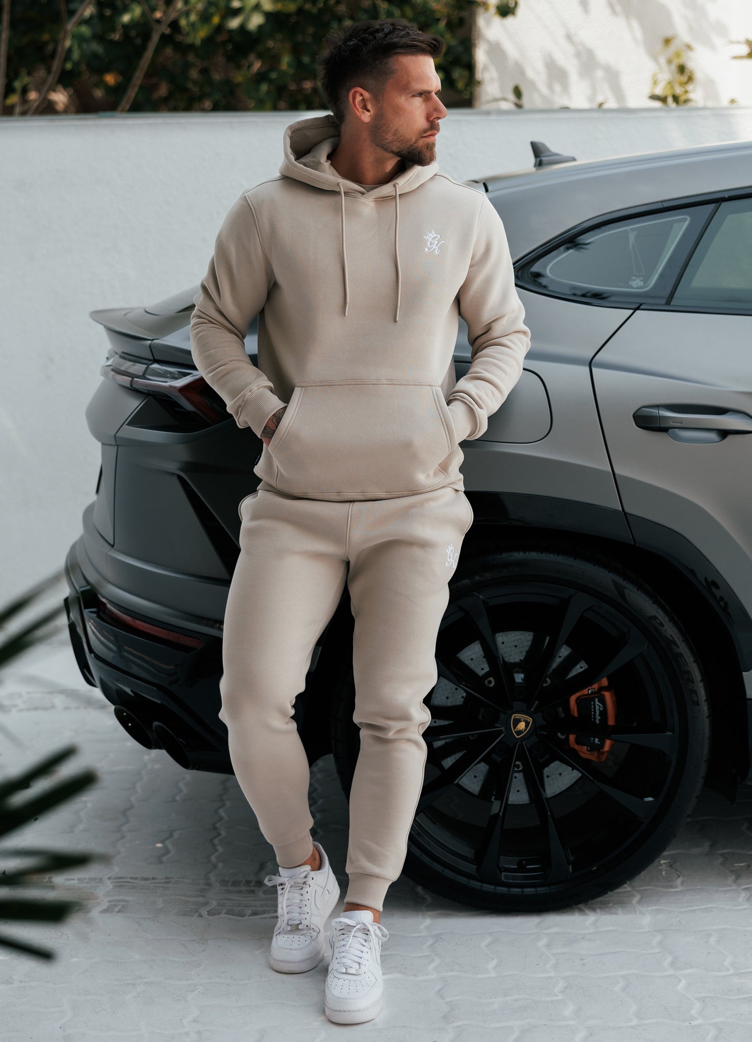 Gym King Fundamental Hoodie - Fossil Stone