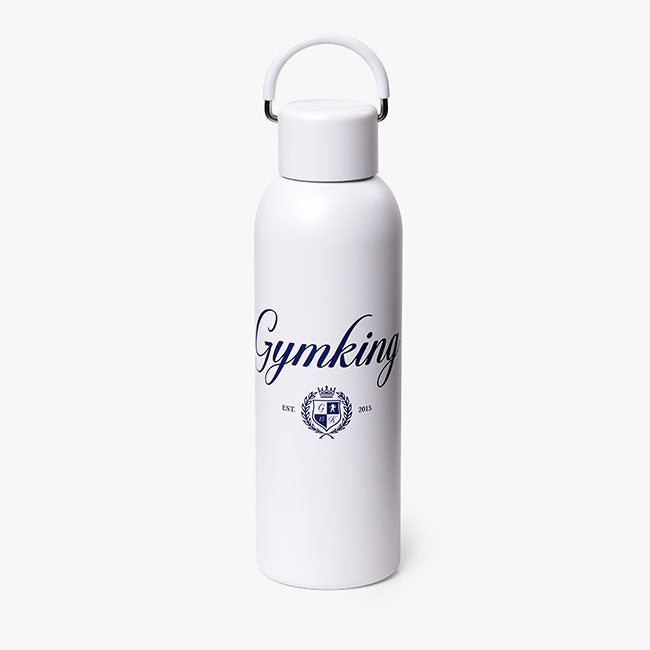 Gym King Stainless Steel Heritage Water Bottle - Cream / Indigo Blue